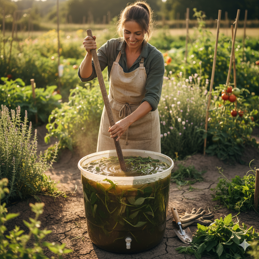 How to make a liquid fertilizer (that doesn’t smell bad!) from nettles or comfrey.
