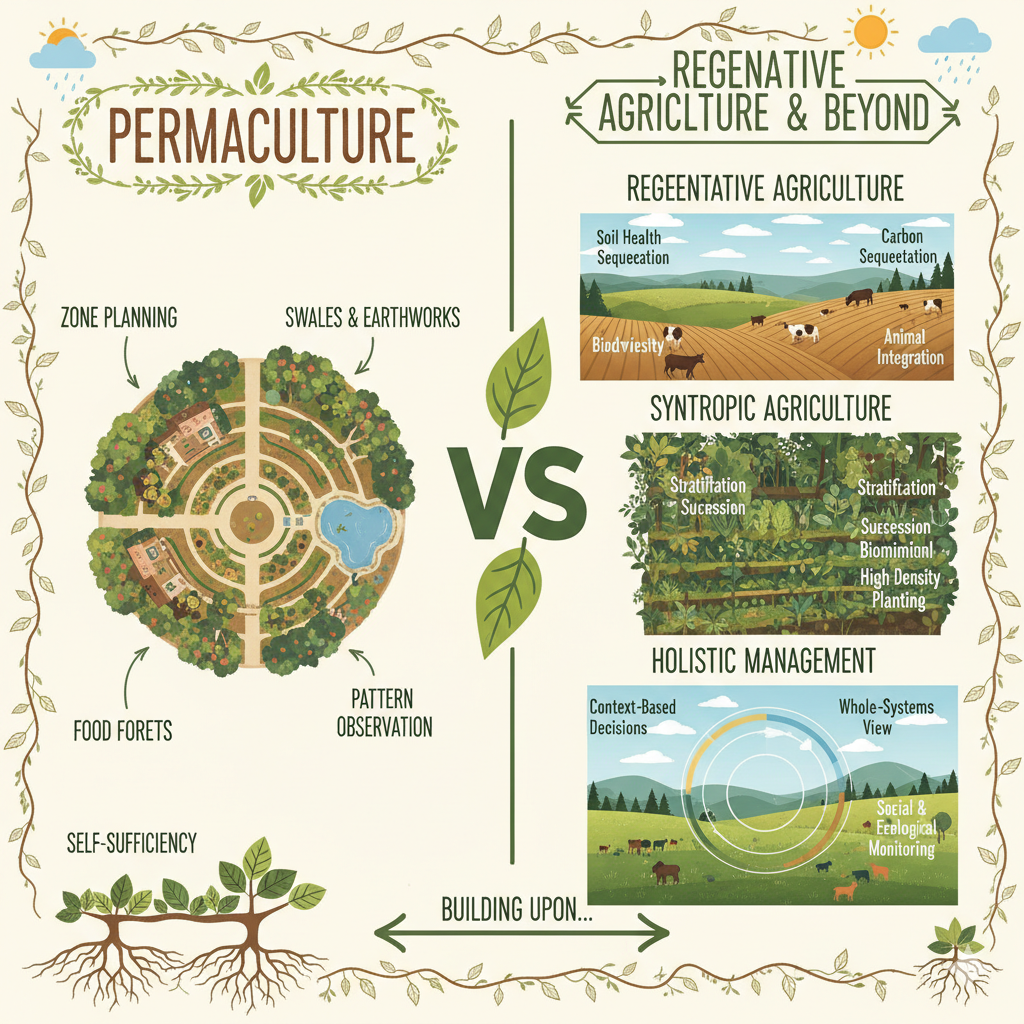 Permaculture Vs Regenerative Agriculture, Syntropic Agriculture & Holistic Management?